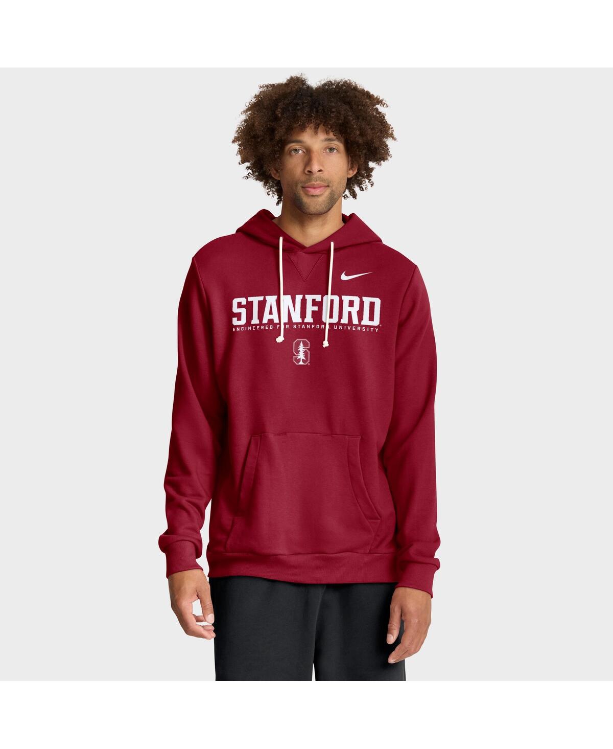 Nike Cardinal Stanford Cardinal 2025 Sideline Standard Issue Dri-fit Hoodie In Brown