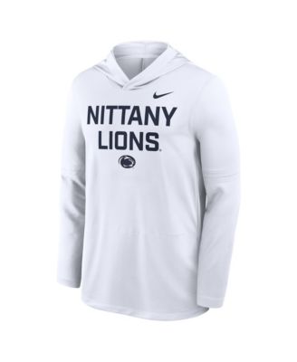Men's White Penn State Nittany Lions 2025 Sideline Performance Long Sleeve Hoodie T-Shirt