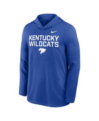Men's Royal Kentucky Wildcats 2025 Sideline Performance Long Sleeve Hoodie T-Shirt