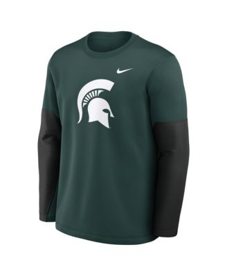 Men's Green Michigan State Spartans 2025 Sideline Coach Performance Long Sleeve T-Shirt
