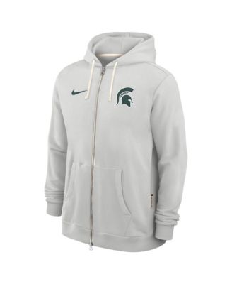 Men's Gray Michigan State Spartans 2025 Sideline Standard Issue Dri-FIT Full-Zip Hoodie