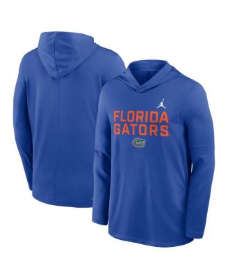 Men's Royal Florida Gators 2025 Sideline Performance Long Sleeve Hoodie T-Shirt