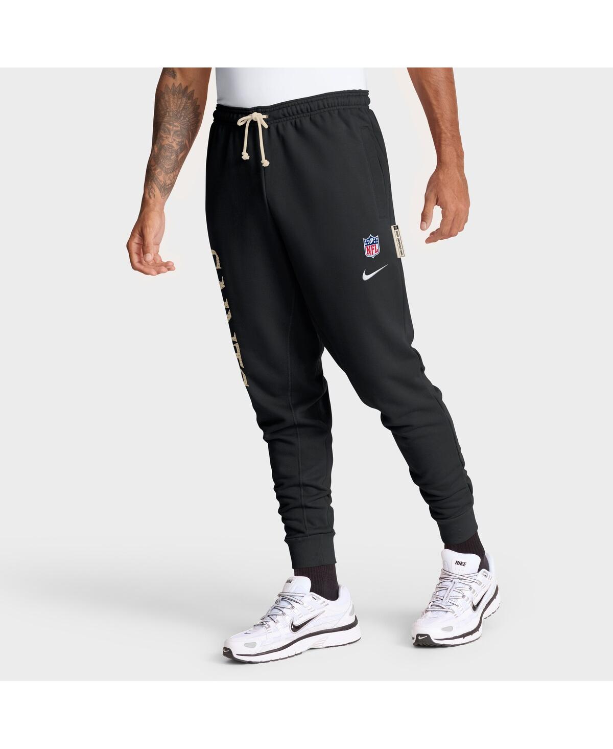 Nike Black New Orleans Saints Sideline Standard Issue Ground Game Dri-fit Taper Pants In Black