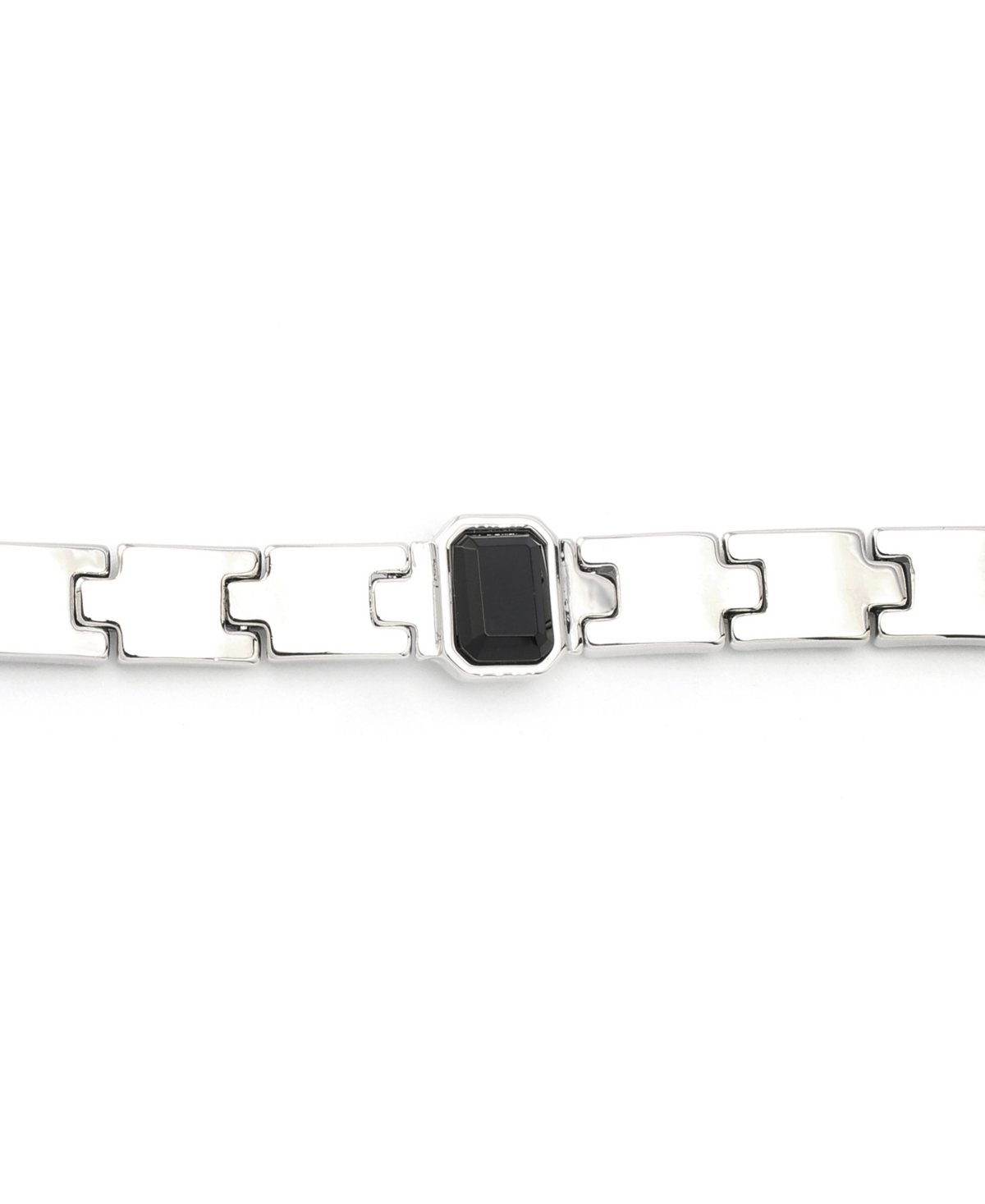 Steve Madden Faux Stone Gem Watch Chain Bracelet In Multi