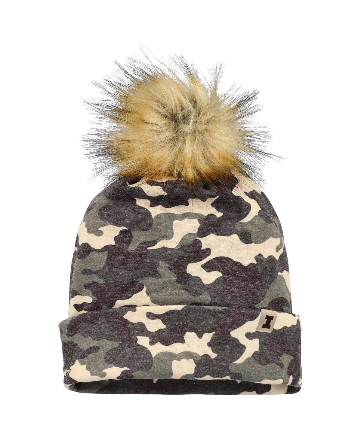 Top Of The World Men'sâ Camo Oklahoma Sooners Oht Military Appreciation Cuffed Pom With Knit Hat In Green