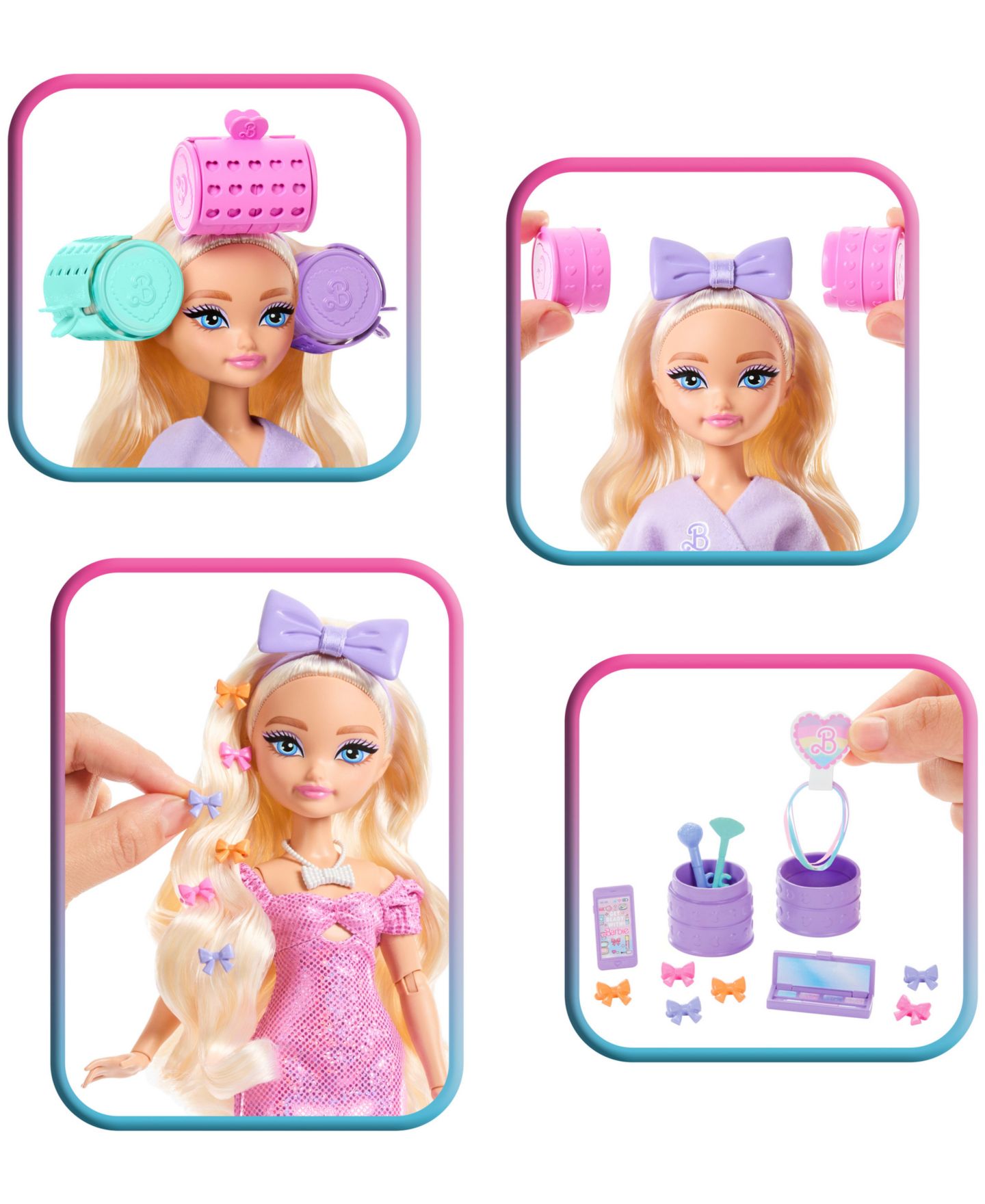 Детская кукла Barbie Dream Besties Malibu Hair Styling Fashion Doll, Ages 4+ — фото 4
