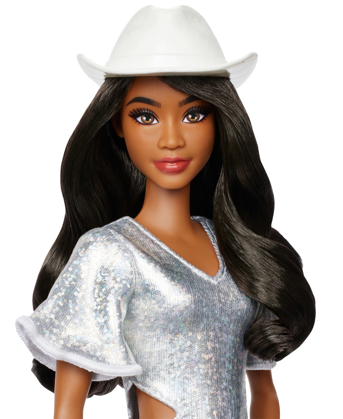 Barbie Fashionistas Doll 239 In Sparkly Dress With Cowboy Hat And Boots In Multi