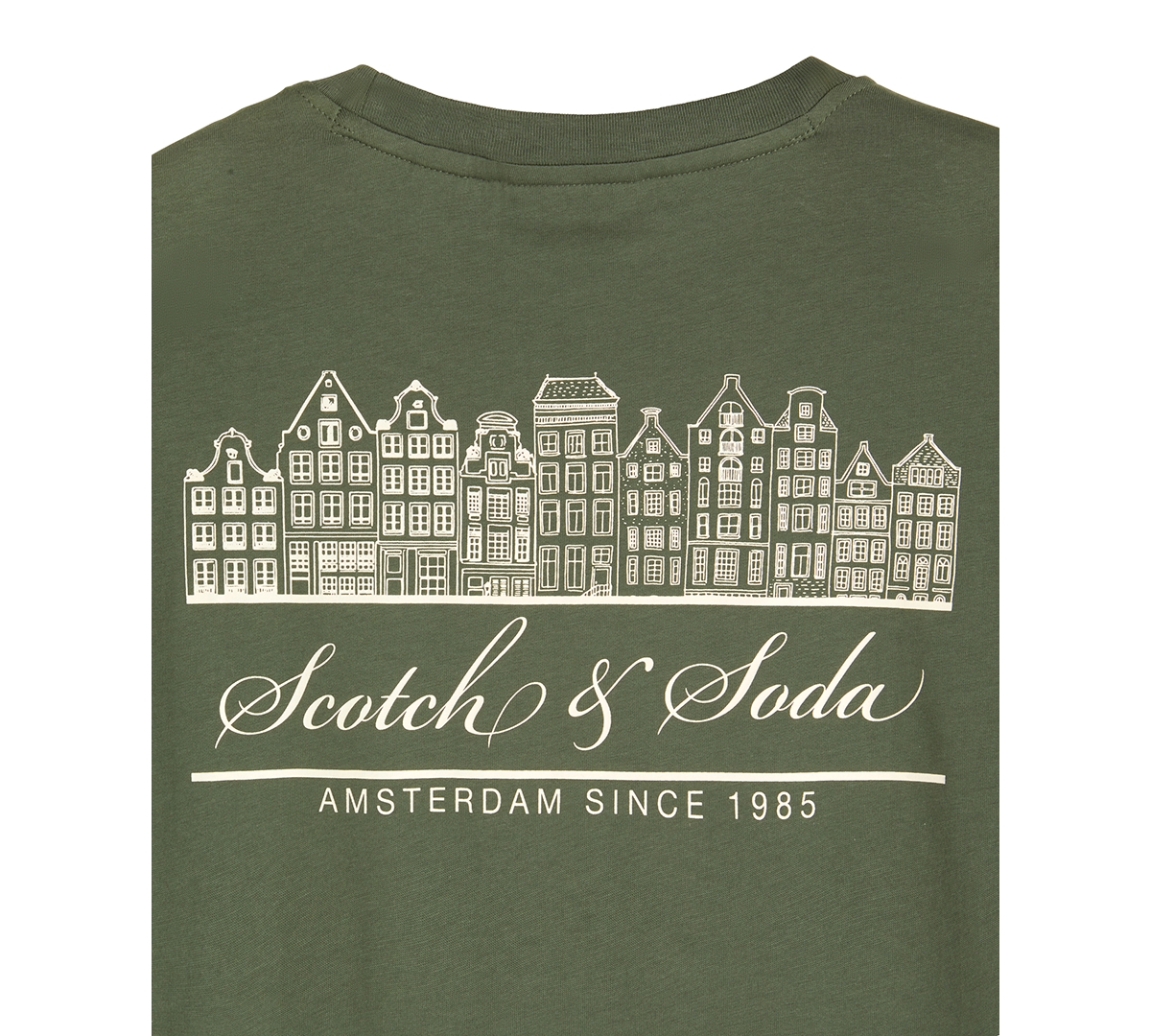 Scotch & Soda Men'sâ Amsterdam Graphic Short Sleeve T-shirt In Green