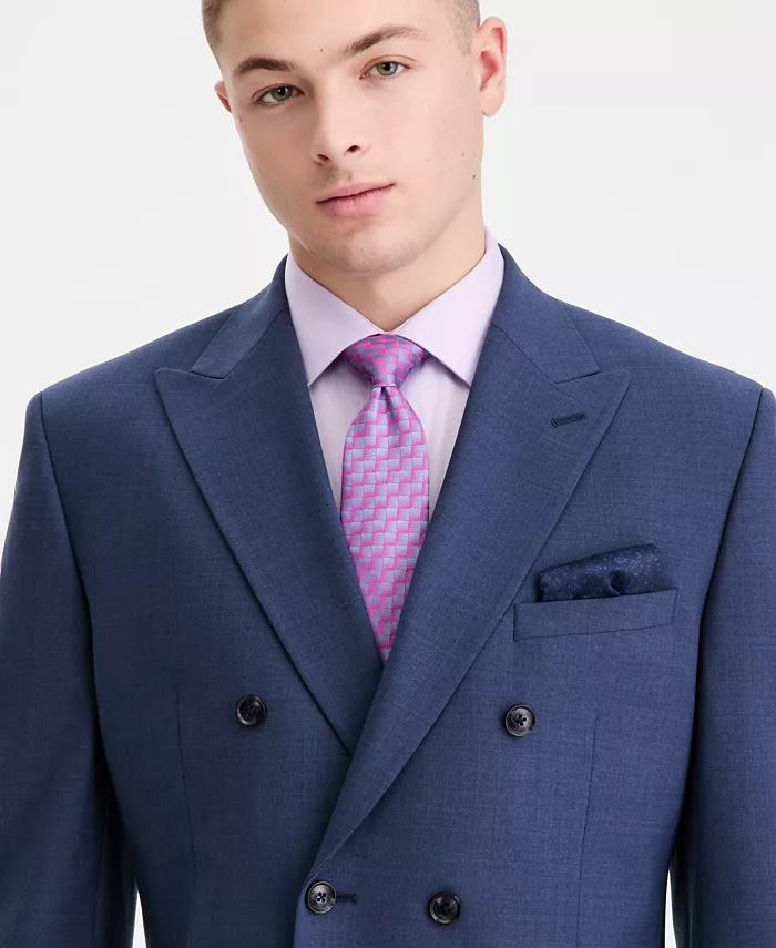 Men's Slim-Fit Wool-Blend Double Breasted Suit Separates Jacket - thumbnail 3