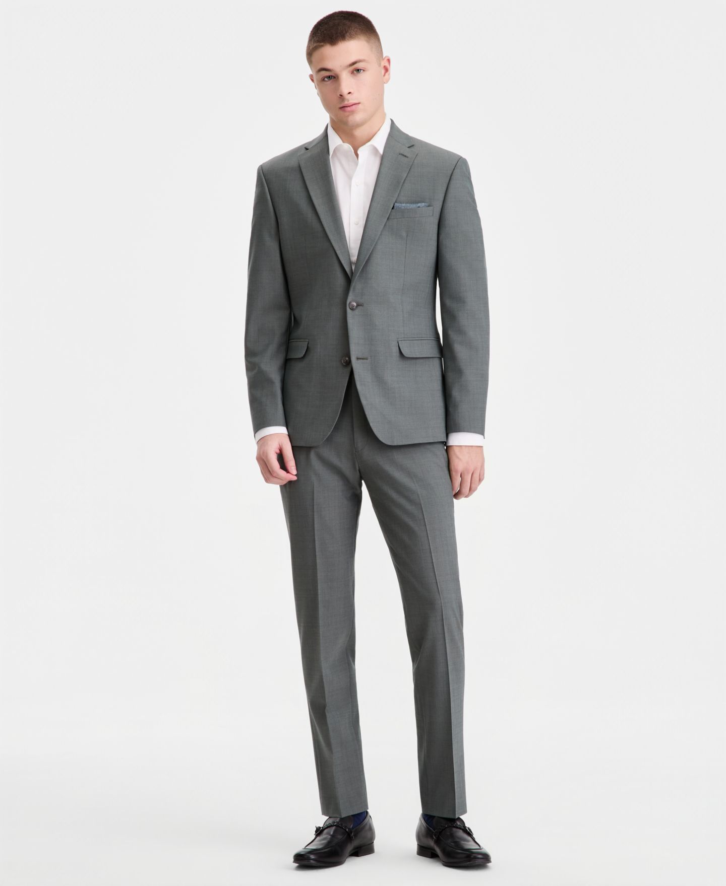 Мужские куртки Bar III Slim-Fit Wool Blend Suit Separates, цвет: Зелёный — фото 2