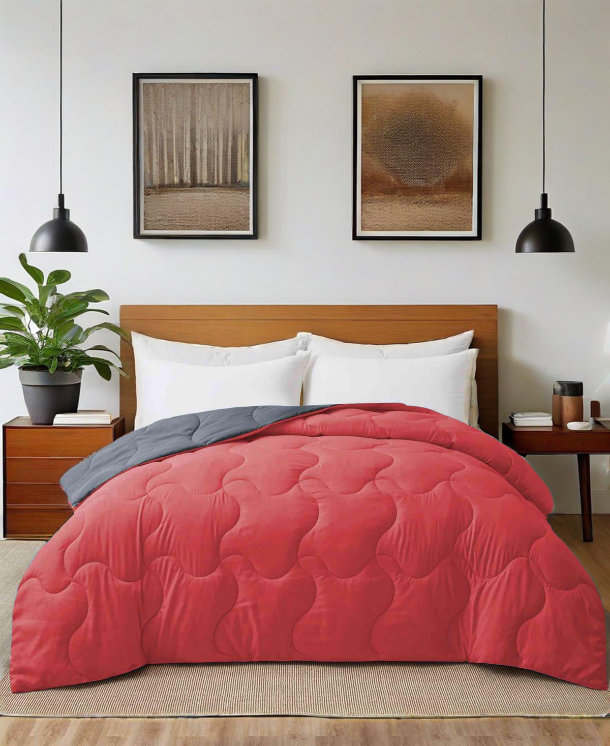 Unikome Lightweight Reversible Quilted Down Alternative Comforter