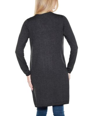 Women's Embroidered Open-Front Cardigan Sweater