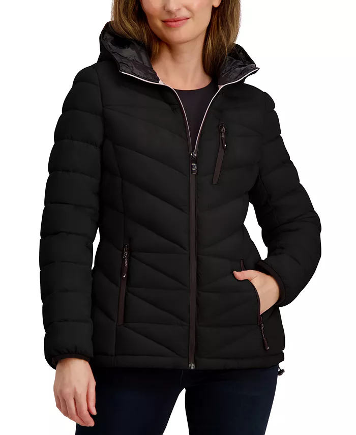 Women's Hooded Zip-Front Puffer Coat - thumbnail 9