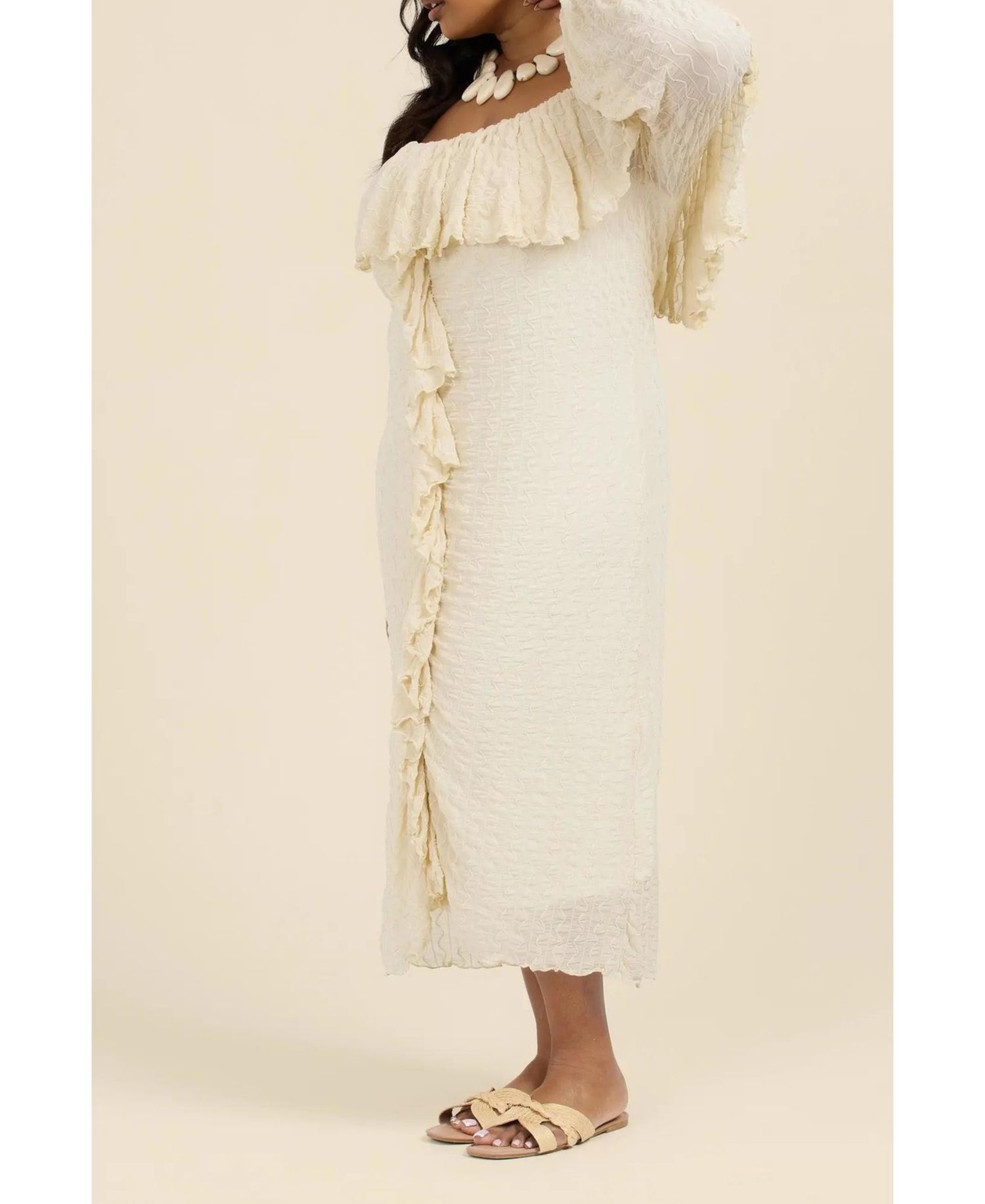 Women's Ruffle Bardot Dress