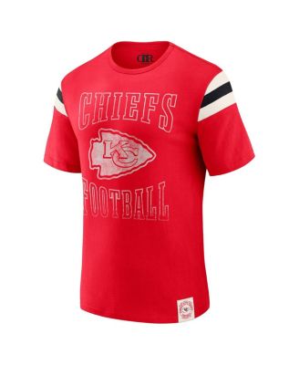 Darius Rucker Collection by Men's Red Kansas City Chiefs Football Stripe Sleeve T-Shirt