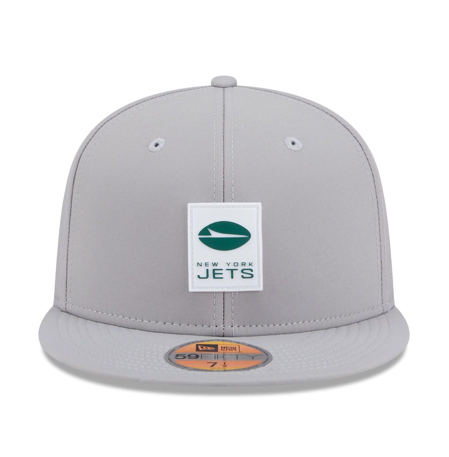 Мужская кепка New Era Gray New York Jets 2025 Sideline 59FIFTY Fitted Hat — фото 5