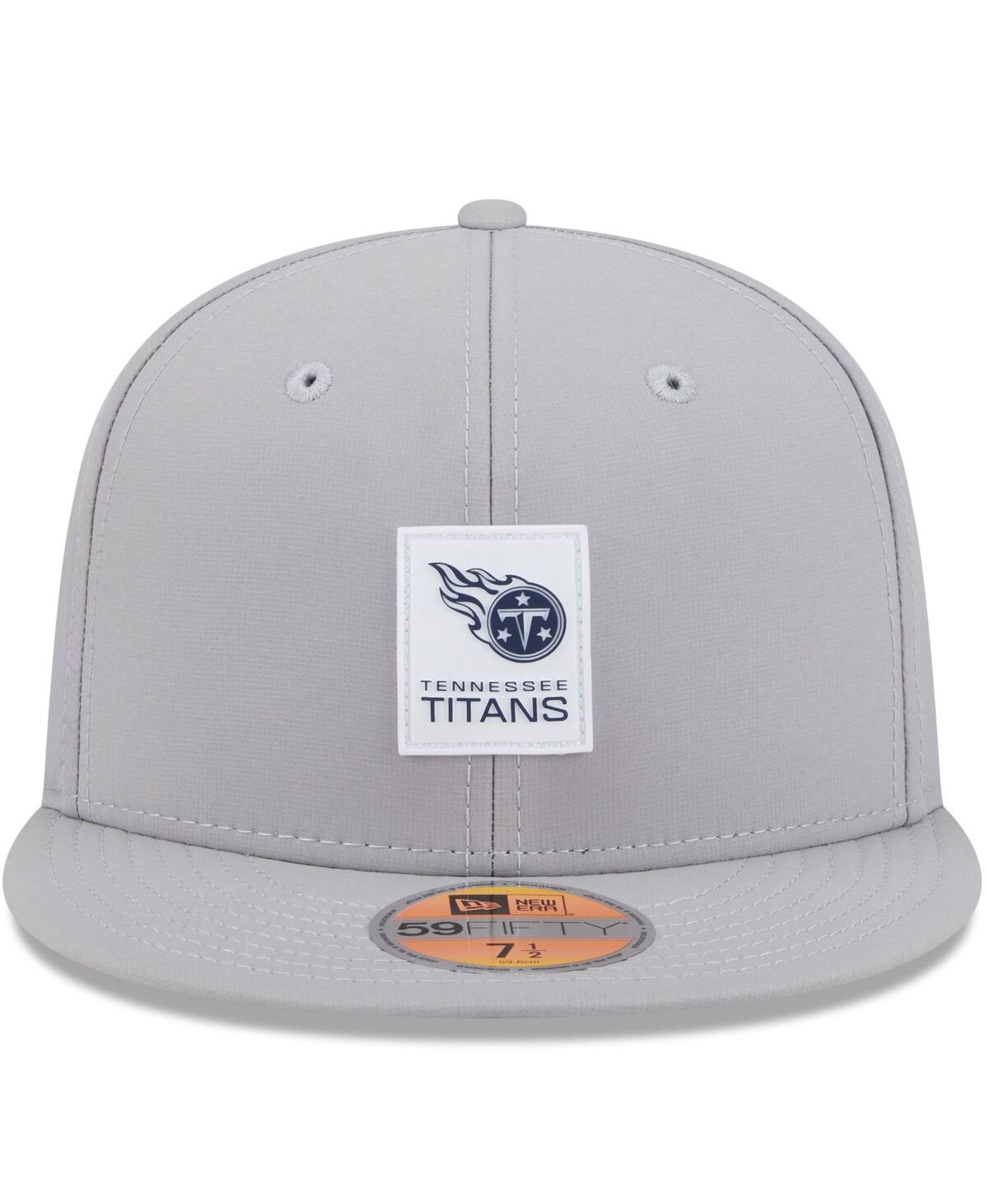 New Era Men's Gray Tennessee Titans 2025 Sideline 59fifty Fitted Hat In Gray