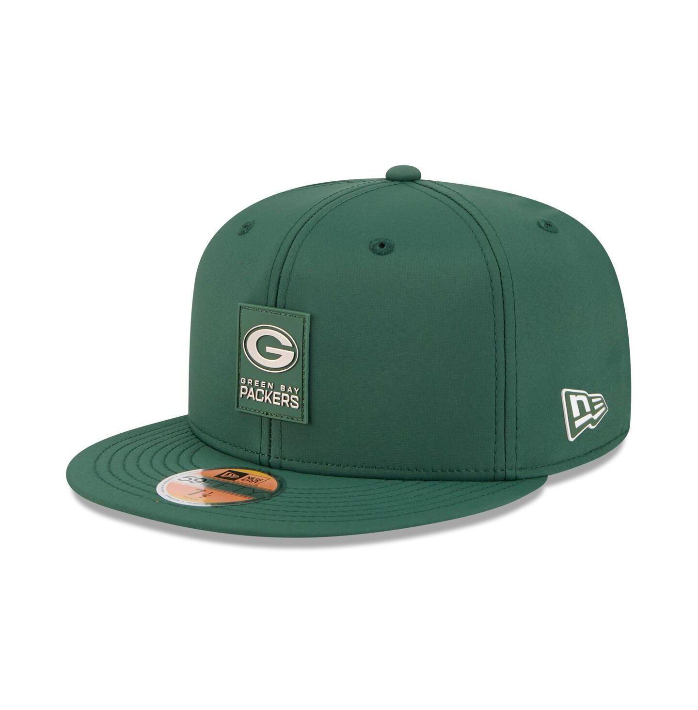 Мужская кепка New Era Green Green Bay Packers 2025 Sideline 59FIFTY Fitted Hat — фото 1