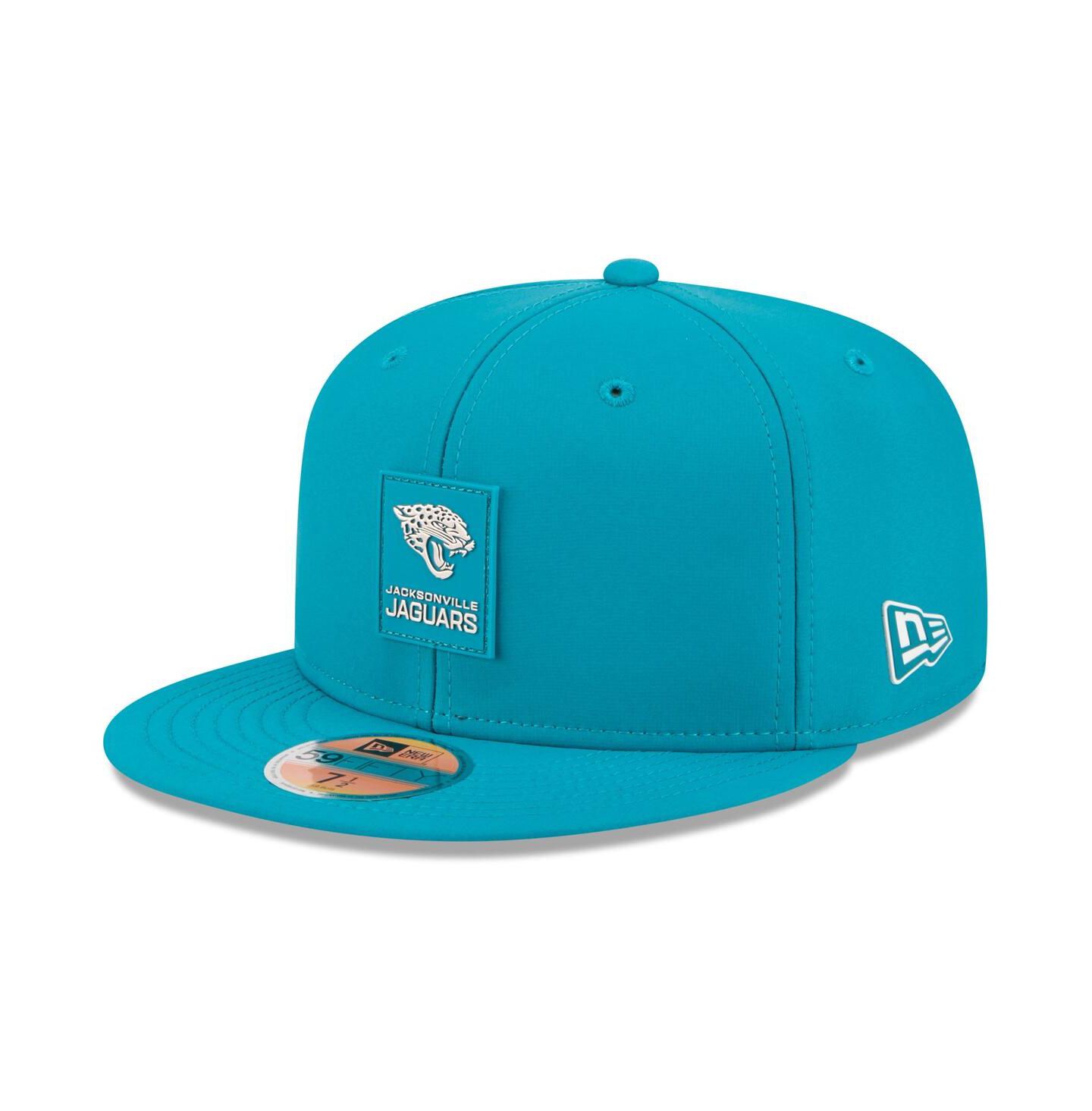Мужская кепка New Era Teal Jacksonville Jaguars 2025 Sideline 59FIFTY Fitted Hat — фото 1