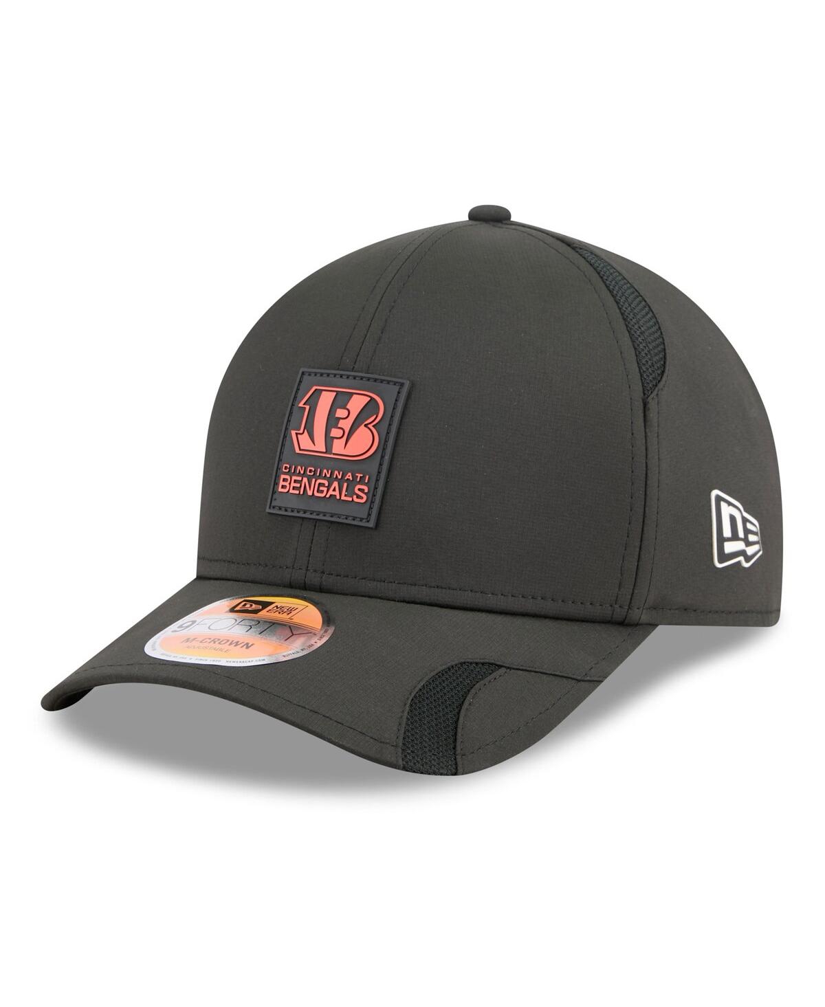 New Era Big Boys And Girls Black Cincinnati Bengals 2025 Sideline 9forty Adjustable Hat In Green