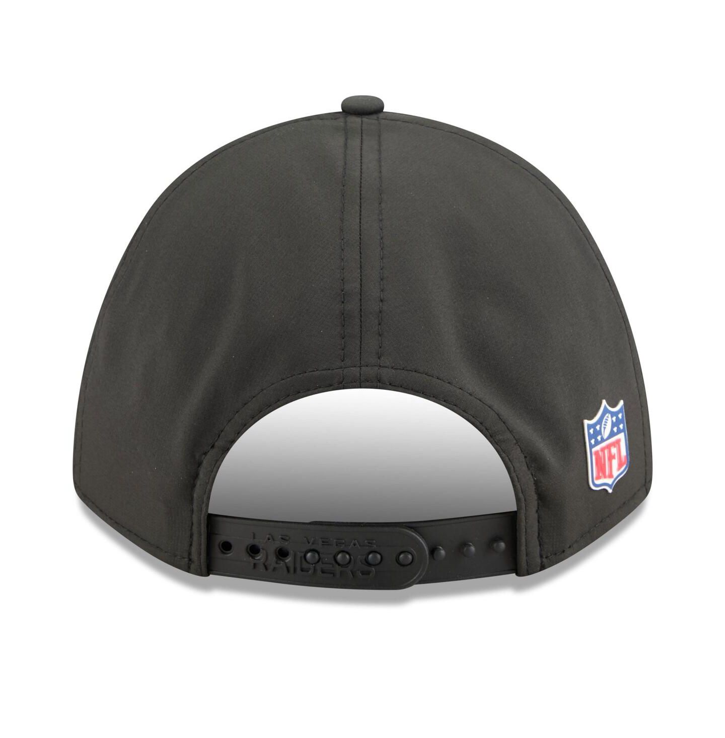 Мужская кепка New Era Black Las Vegas Raiders 2025 Sideline M-Crown 9FORTY Adjustable Hat — фото 2