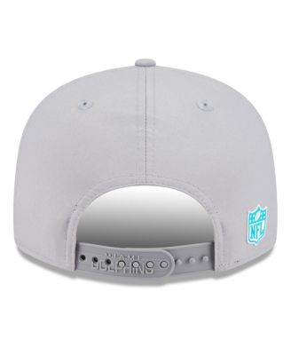 Men's Gray Miami Dolphins 2025 Sideline Split Panel 9FIFTY Snapback Hat