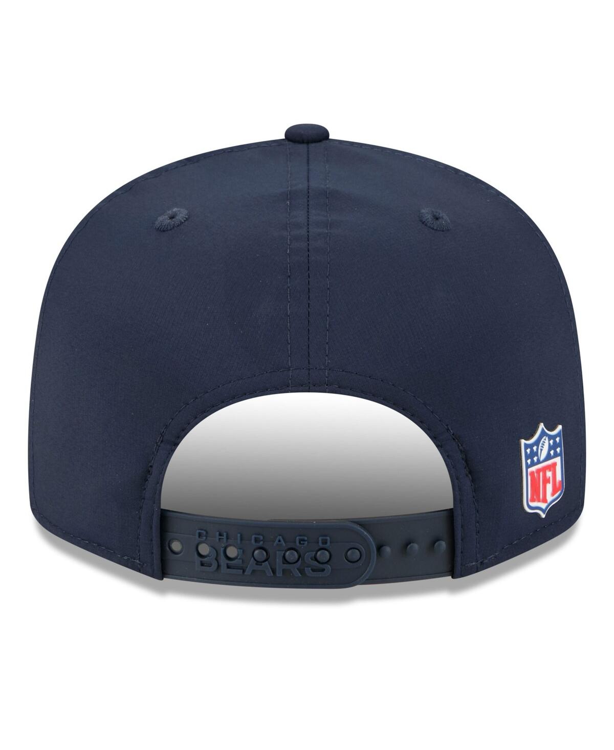 New Era Men's Navy Chicago Bears 2025 Sideline Split Panel 9fifty Snapback Hat In Blue