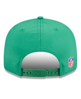 Men's Kelly Green Philadelphia Eagles 2025 Sideline Throwback Split Panel 9FIFTY Snapback Hat
