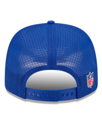 Men's Royal Buffalo Bills 2025 Sideline Throwback 9SEVENTY Trucker Adjustable Hat