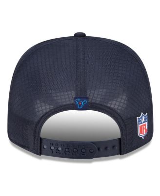 Men's Navy Houston Texans 2025 Sideline H-Town 9SEVENTY Trucker Adjustable Hat