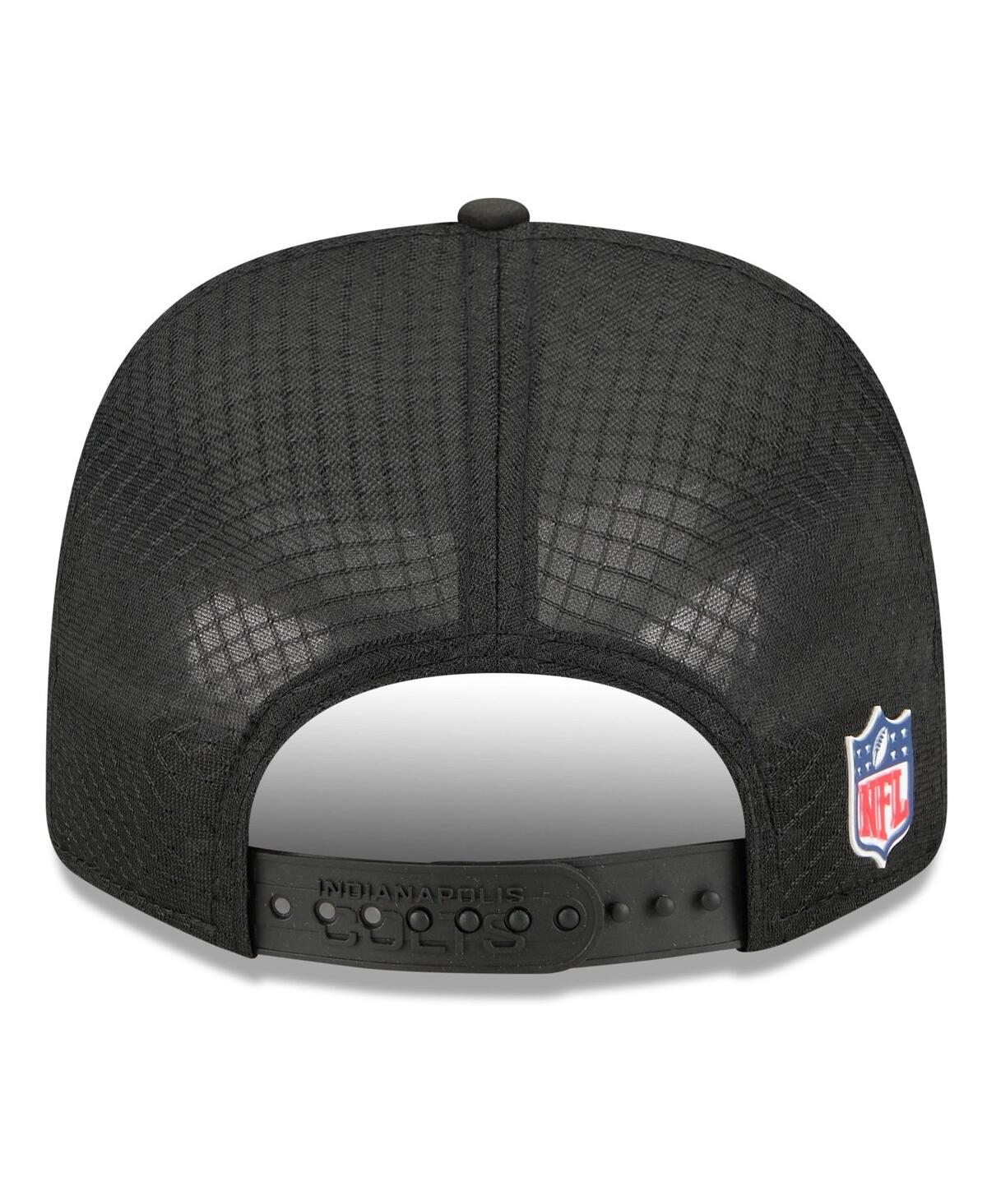 New Era Men's Black Indianapolis Colts 2025 Sideline 9SEVENTY Trucker Adjustable Hat