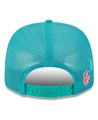 Men's Aqua Miami Dolphins 2025 Sideline Throwback 9SEVENTY Trucker Adjustable Hat