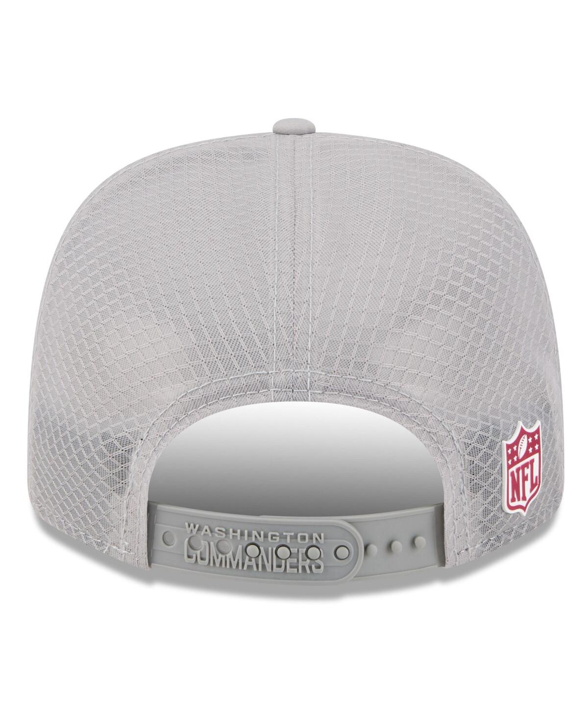 New Era Men's Gray Washington Commanders 2025 Sideline 9SEVENTY Adjustable Trucker Hat