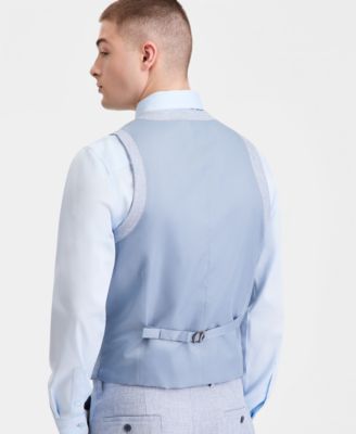 Men's Slim-Fit Linen-Blend Suit Separates Vest