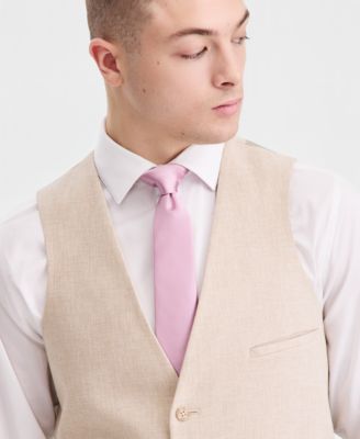 Men's Slim-Fit Linen-Blend Suit Separates Vest