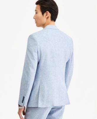 Men's Slim-Fit Linen-Blend Suit Separates Jacket