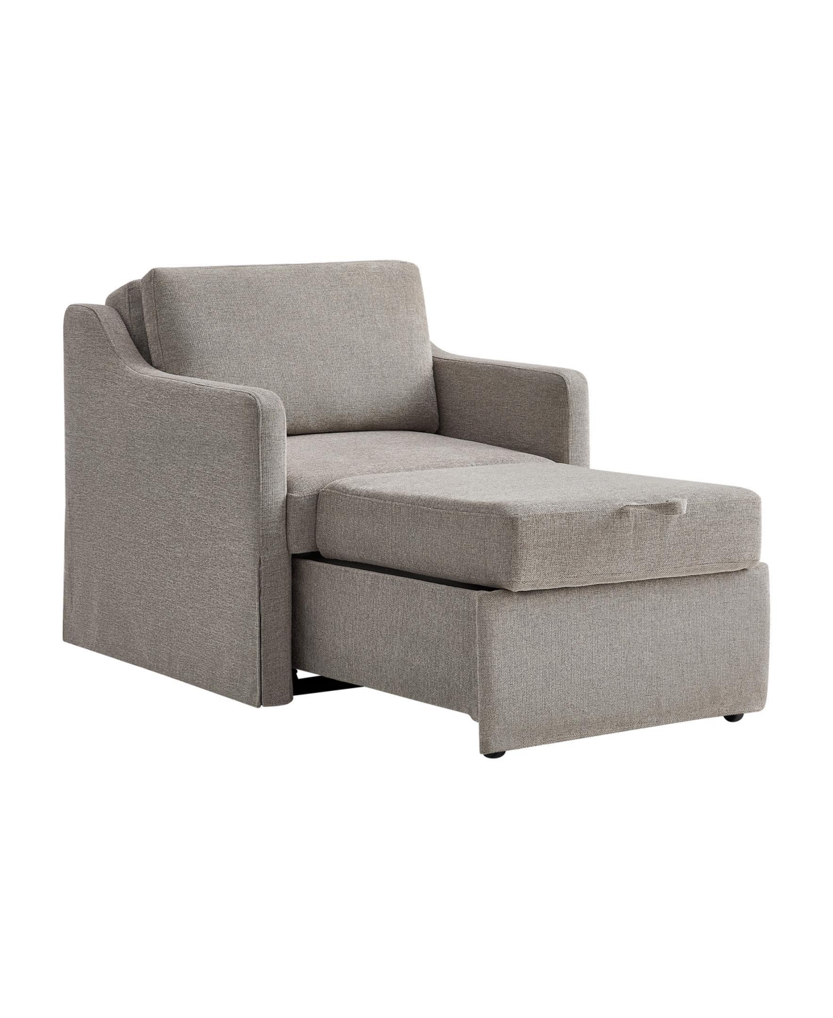 Serta 35" Polyester Harley Convertible Single Sleeper Chair In Gray
