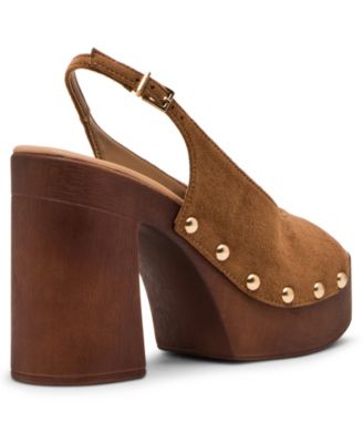 Women's Xanadu Wooden Platform Slingback Pumps