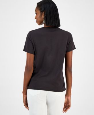 Women's Embellished Triangle Short Sleeve T-Shirt