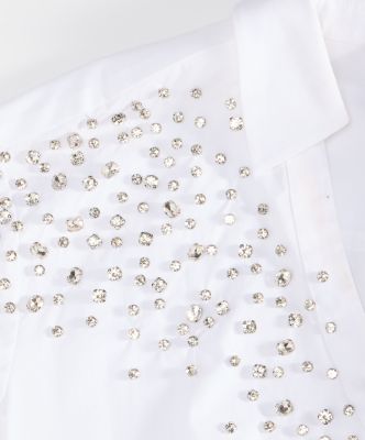 Women's Embellished Faux-Wrap Shirt, Macy's Exclusive