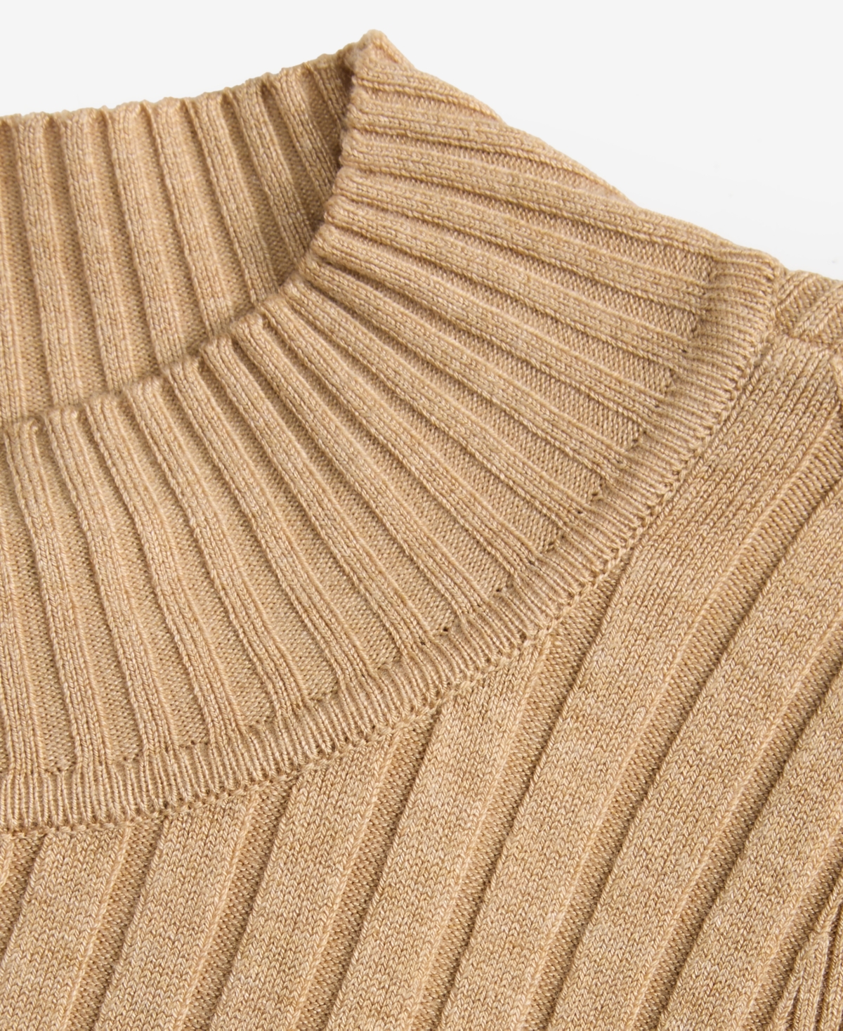 Inc International Concepts Women's Detail Ribbed Mock Neck Sweater, Created For Macy's In Neutral
