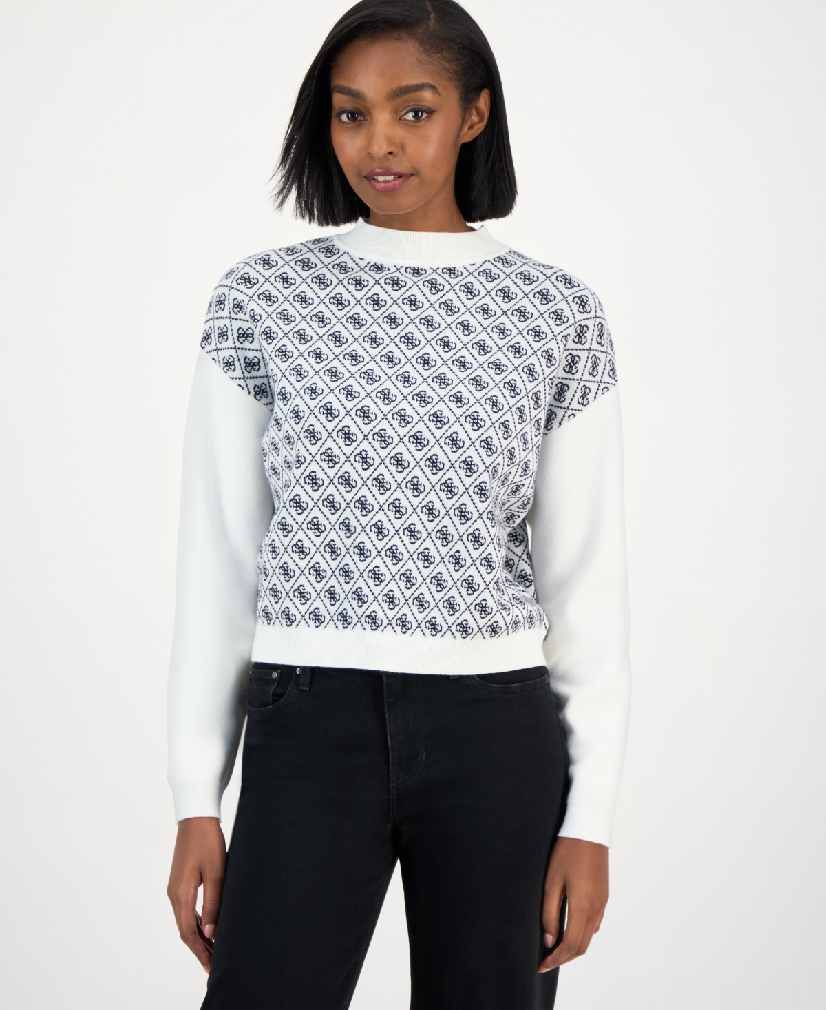 Guess Women's Aubry Mock Neck Sweater In Multi