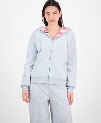 Juniors' Full-Zip Faux-Fur-Lined Hoodie