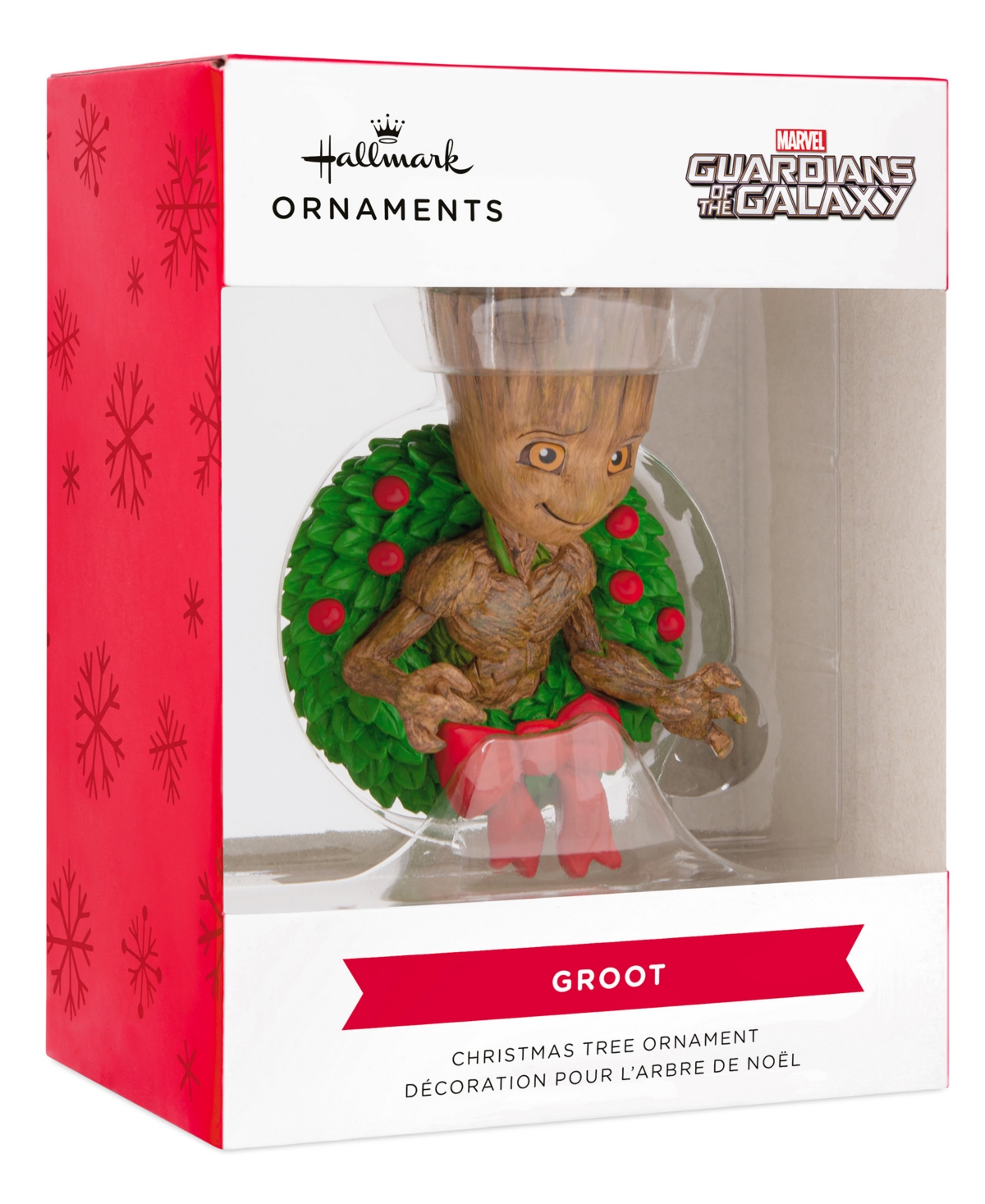 Hallmark Marvel Guardians Of The Galaxy Groot In Holiday Wreath Christmas Tree Ornament In Multi