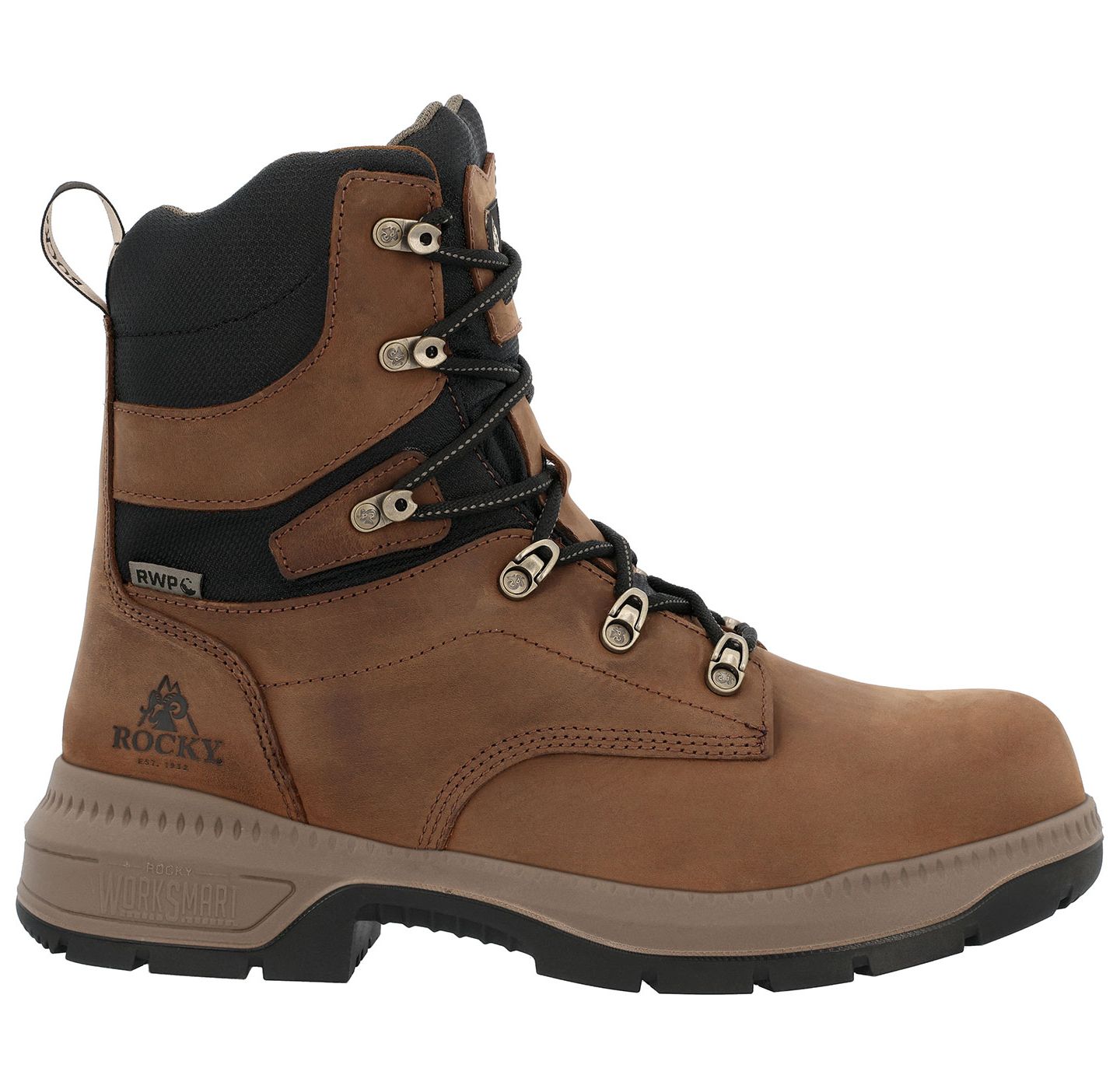 Мужские ботинки ROCKY Worksmart 8" Comp Toe Internal MET Guard Work Boot, цвет: Crazy Horse — фото 8
