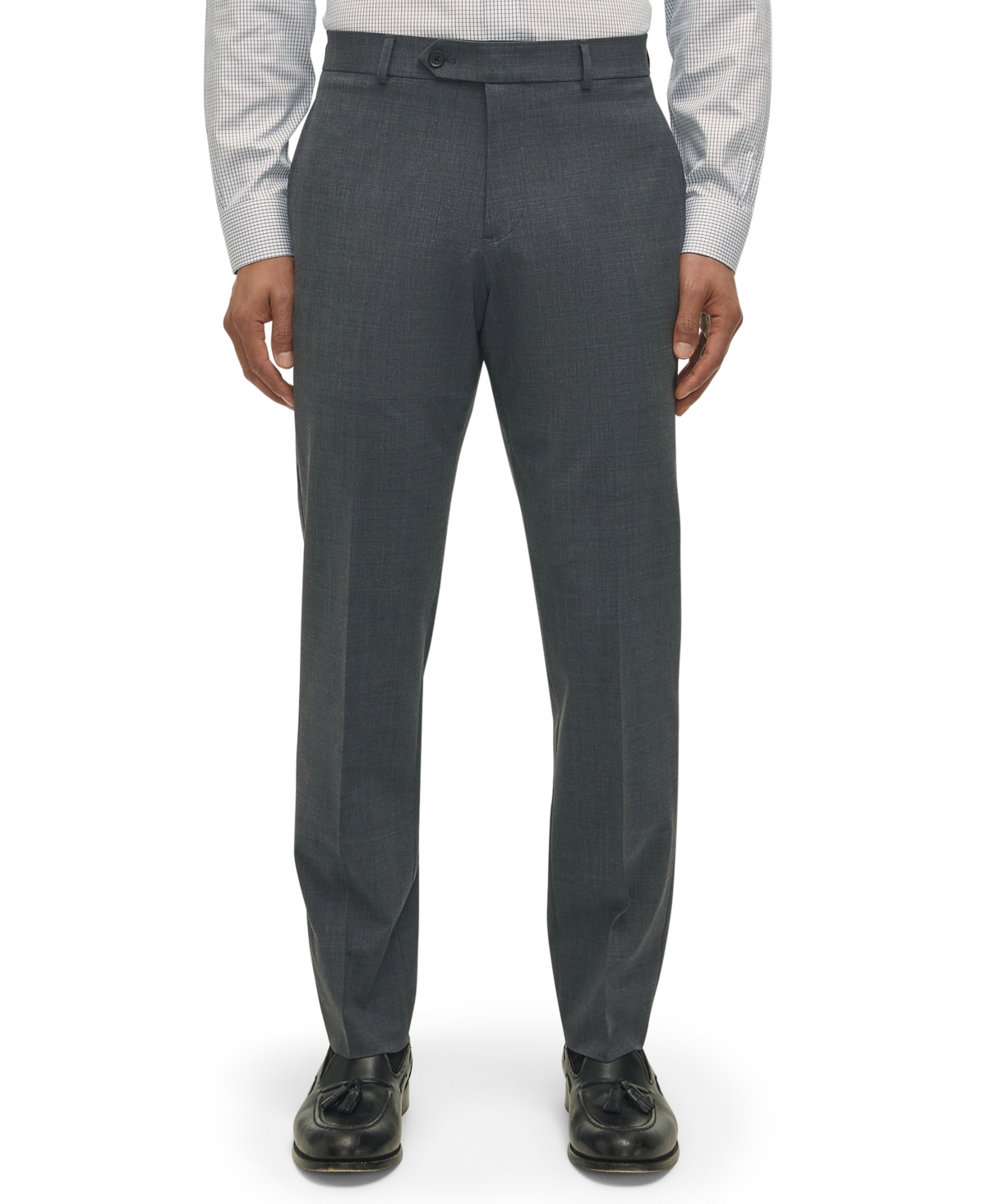 B by B by Brooks Brothers Men's Classic-Fit Stretch Wool Blend Suit Separates Pant - Med Grey