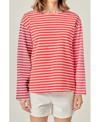 Women's Stripe Color Block Shirt