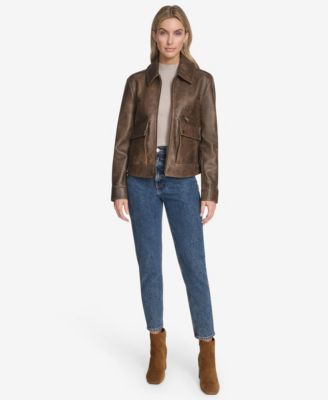 Women's Addis Aviator Leather Jacket
