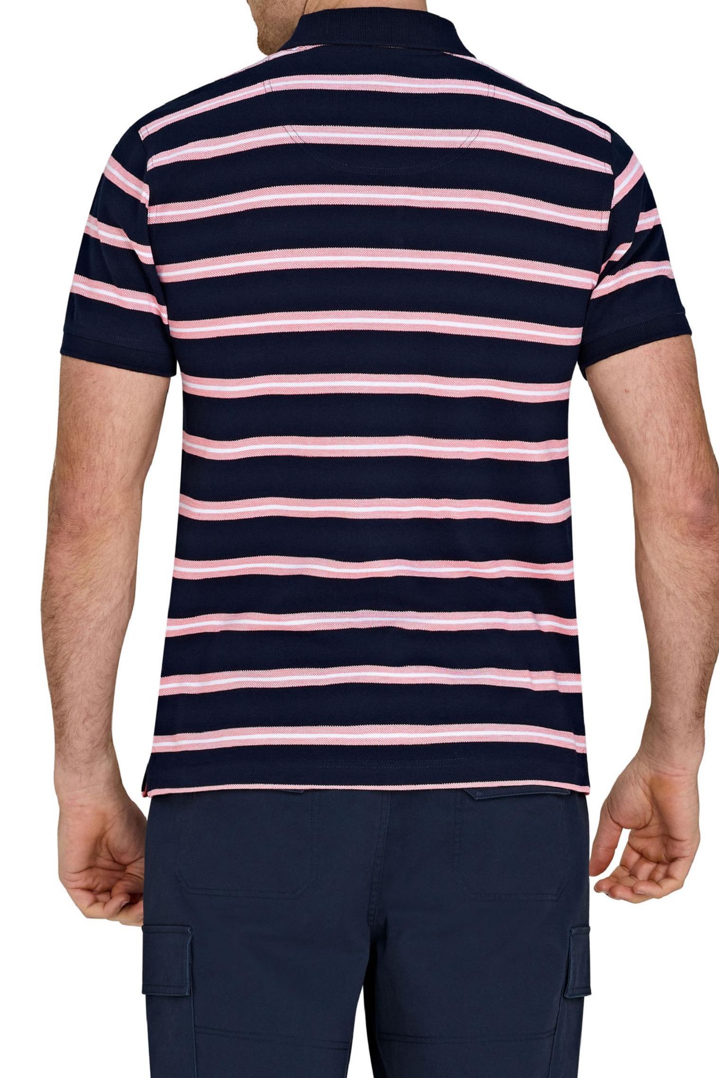 Мужские поло Raging Bull Trio Stripe Polo, цвет: Тёмно-синий — фото 5