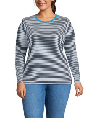 Plus Size Long Sleeve Micro Rib T-Shirt